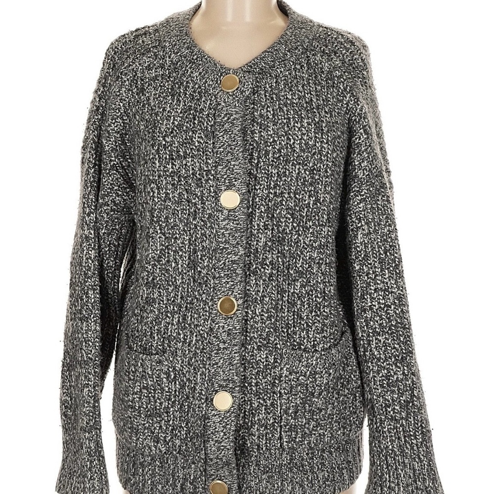 Abercrombie & Fitch Gray Knit Cardigan